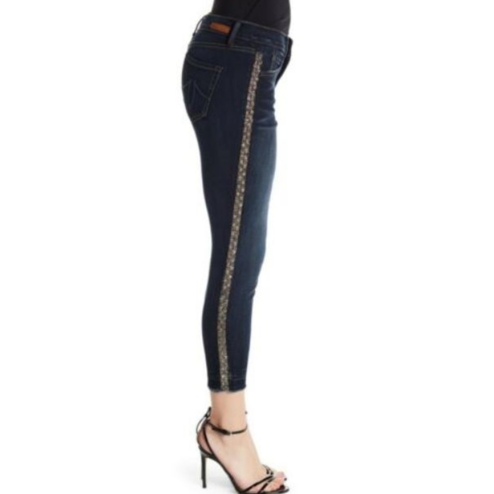 Level 99 Aubrey Embellished Beaded Skinny Jean